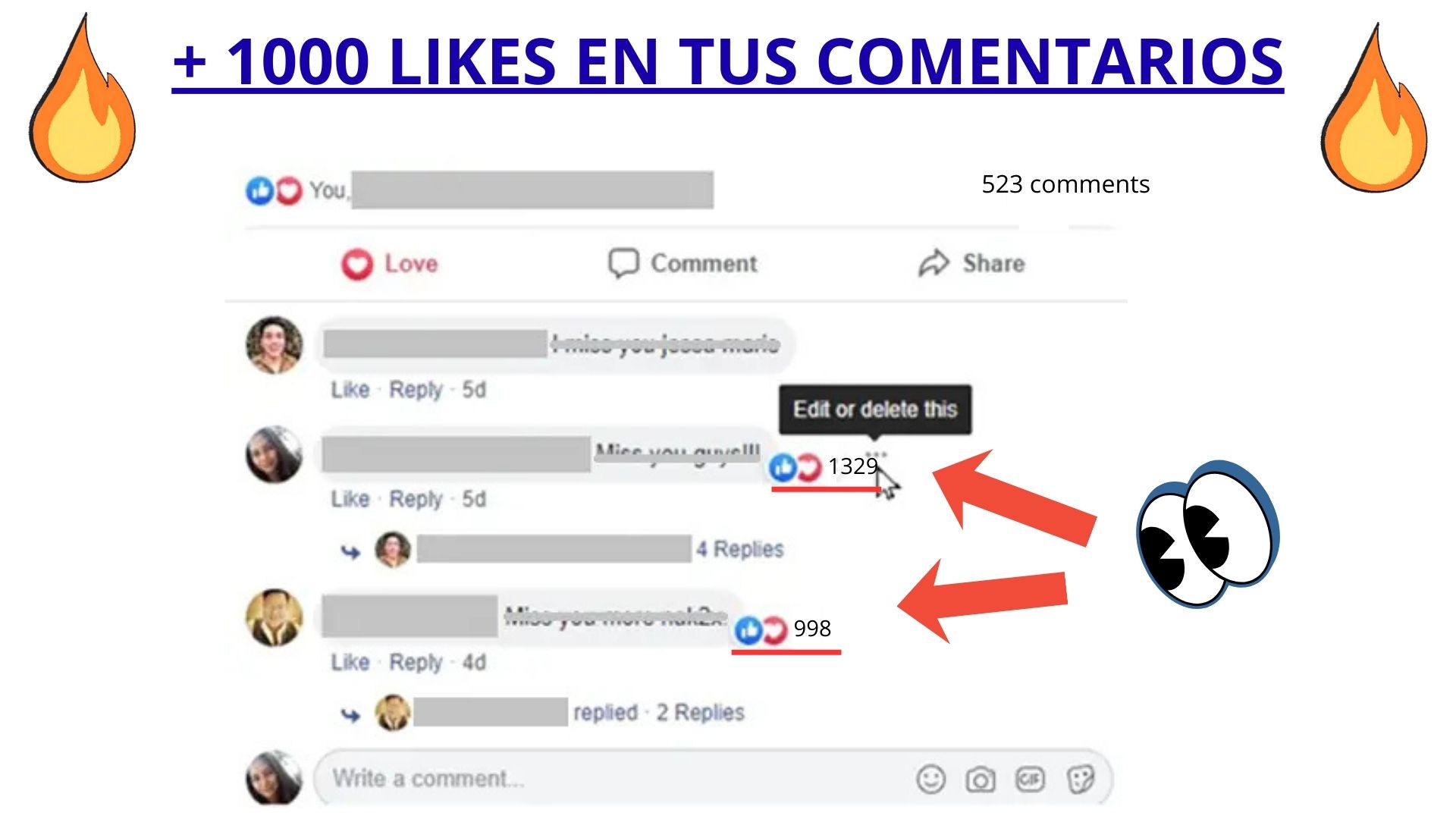 🔥1000 LIKES en tus COMENTARIOS REALES DE CALIDAD EN TUS PUBLICACIONES🔥 (CON GARANTÍA INCLUÍDA ♻️)